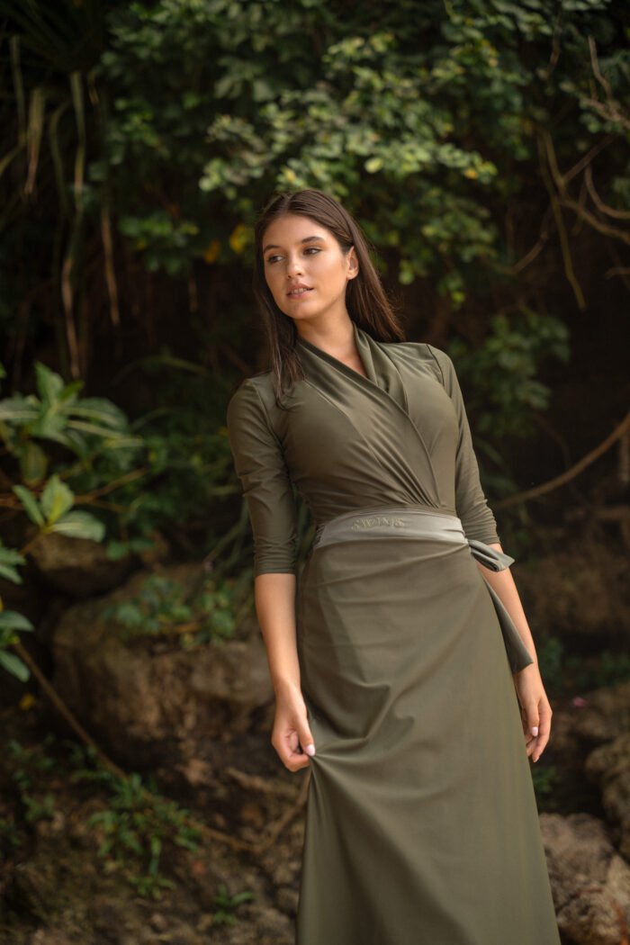 Crossover top olive green LET! OP DEZE TOP IS PRE-ORDER!